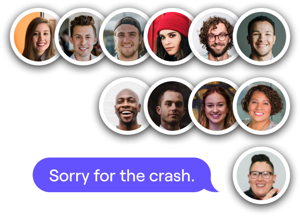 Shake lets you identify and chat with users that experienced a crash