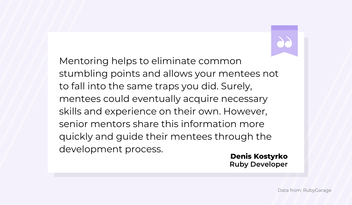 Denis Kostyrko quote on mentoring