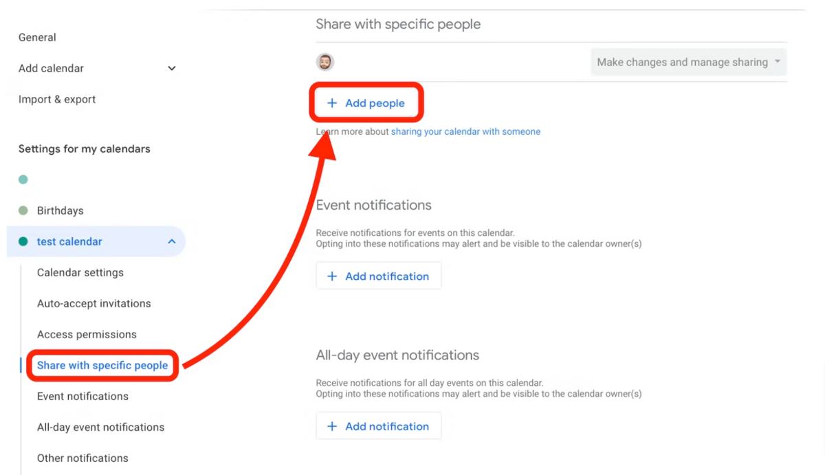 How to share Google calendar with friends and family