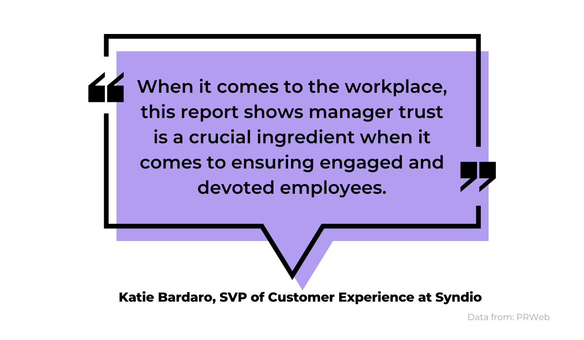 Katie Bardaro quote on trust in the workplace