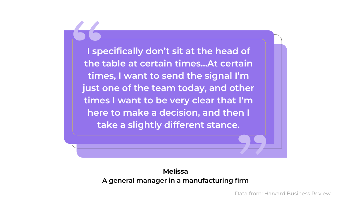 Melissa quote on table and authority