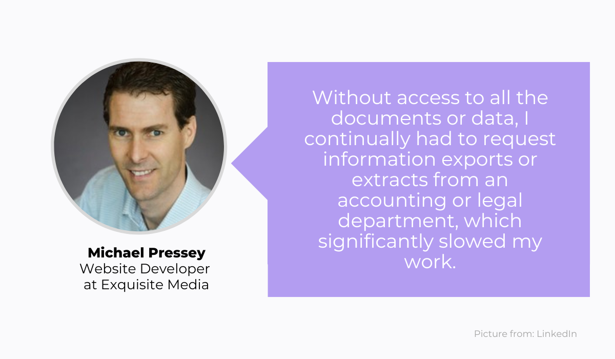 Michael Pressey quote on the importance of access to data