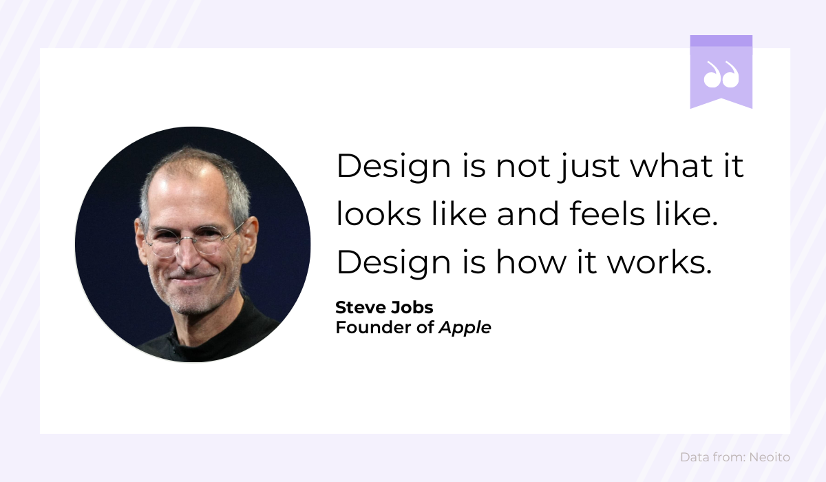 Steve Jobs quote on design