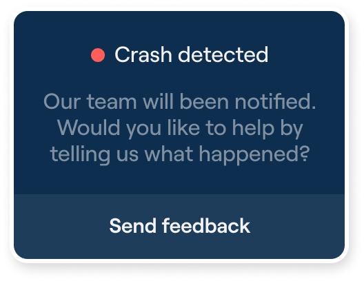 recieve user comments after a crash happens
