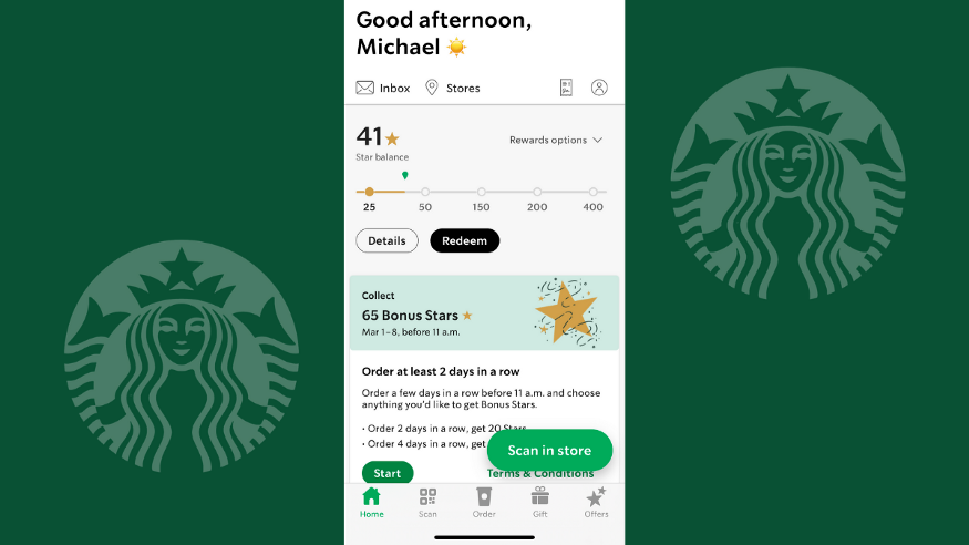 starbucks app