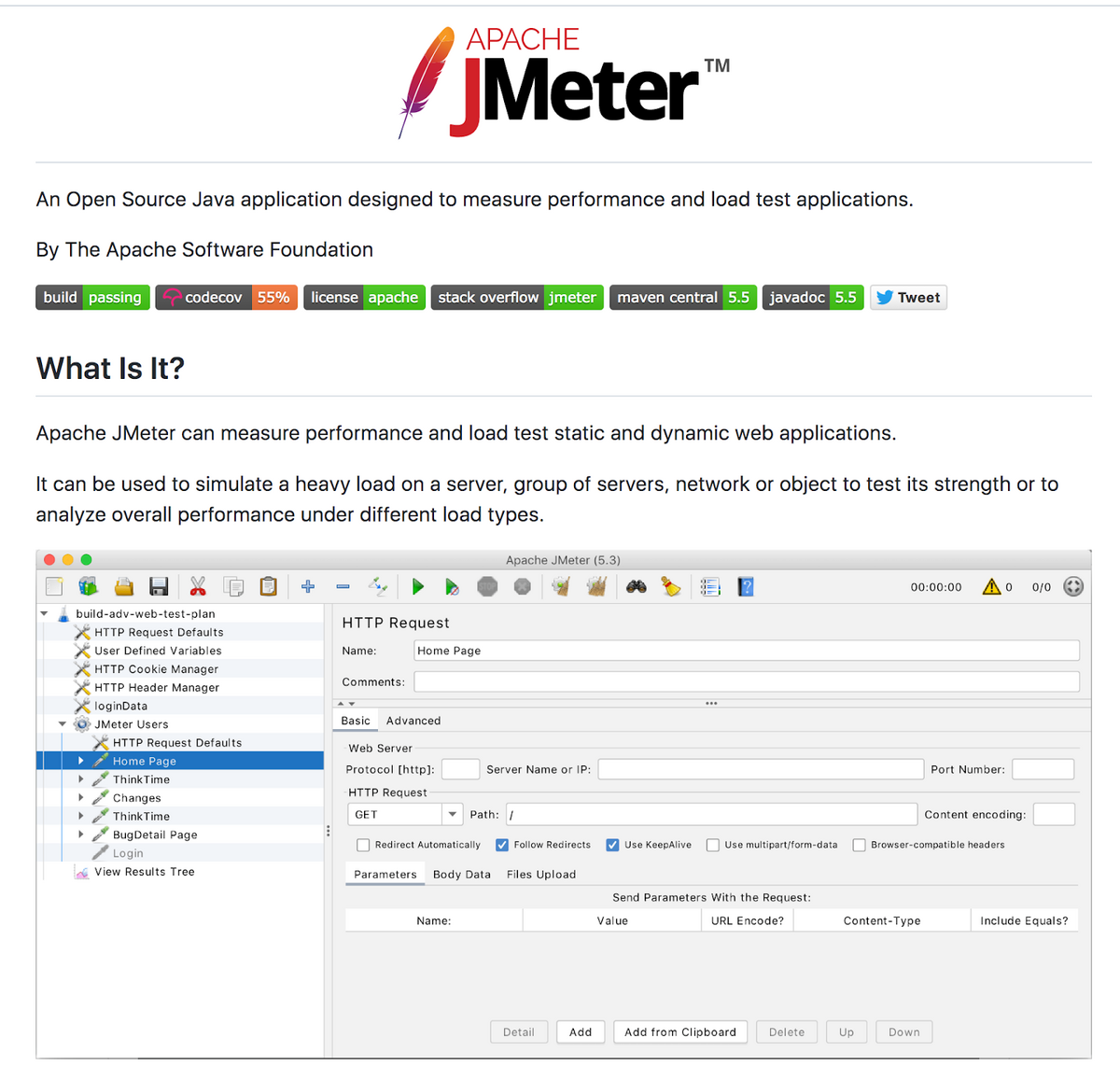 Apache JMeter screenshot