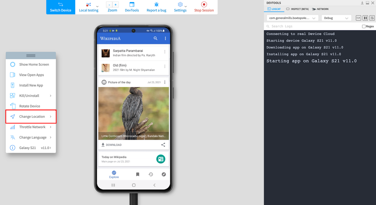 BrowserStack screenshot