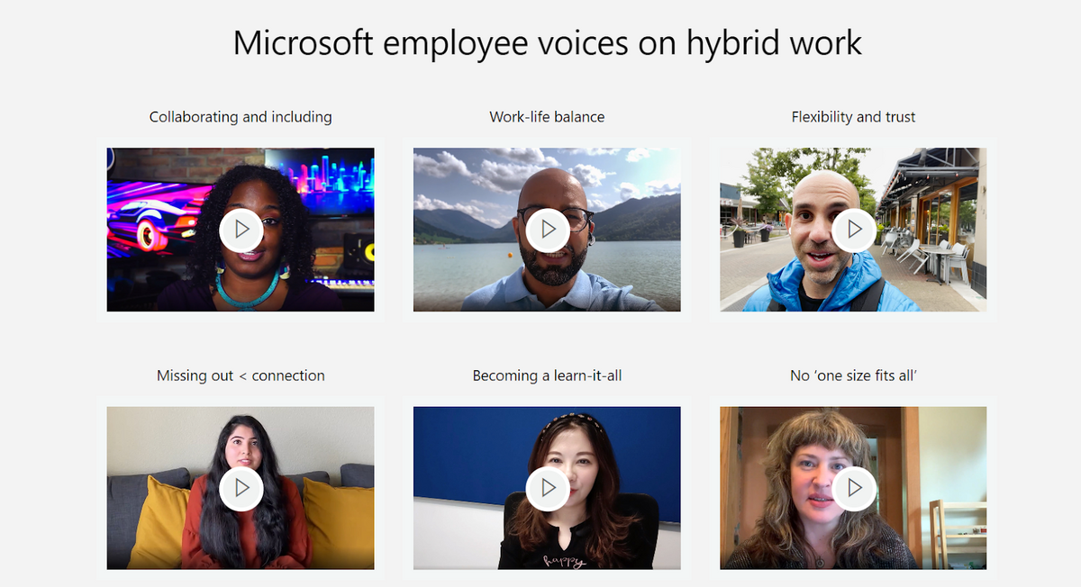 Microsoft employee voices on hybrid work