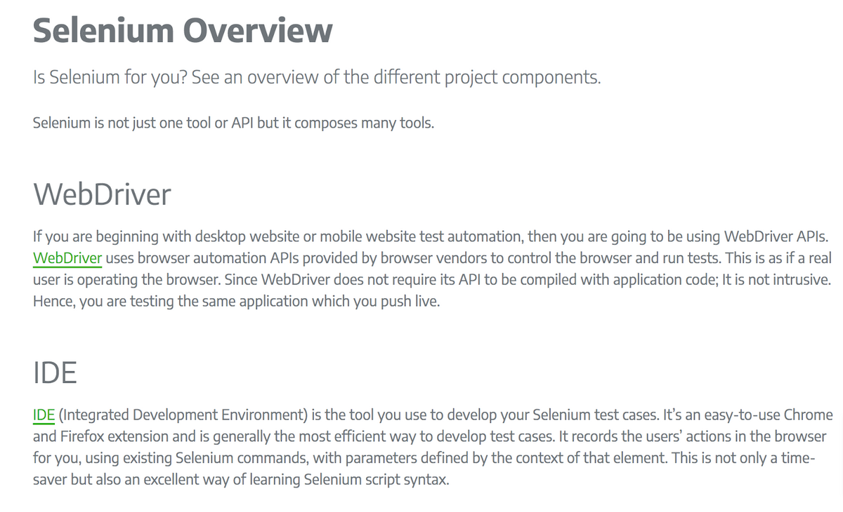 Selenium Overview