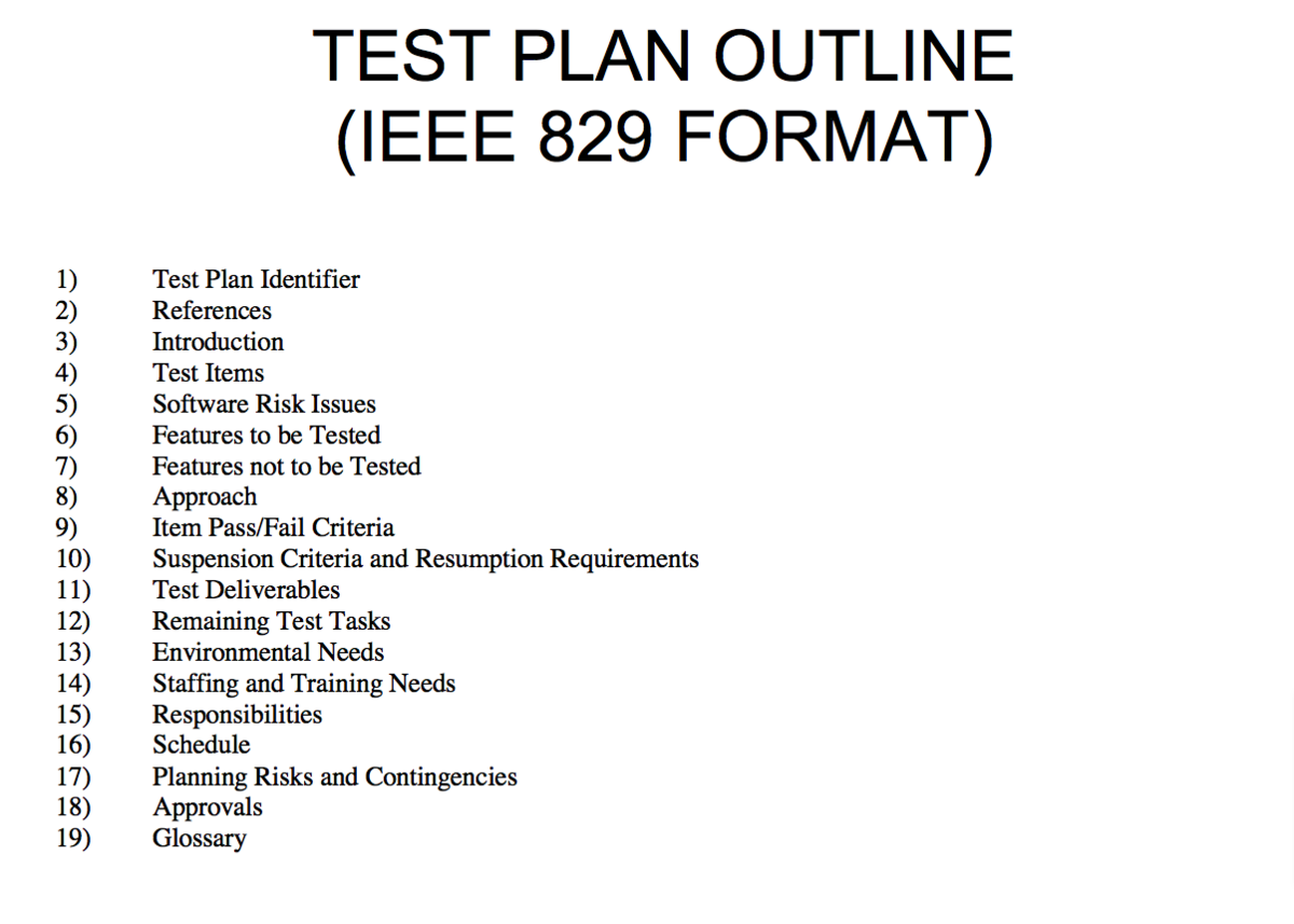 test plan outline example