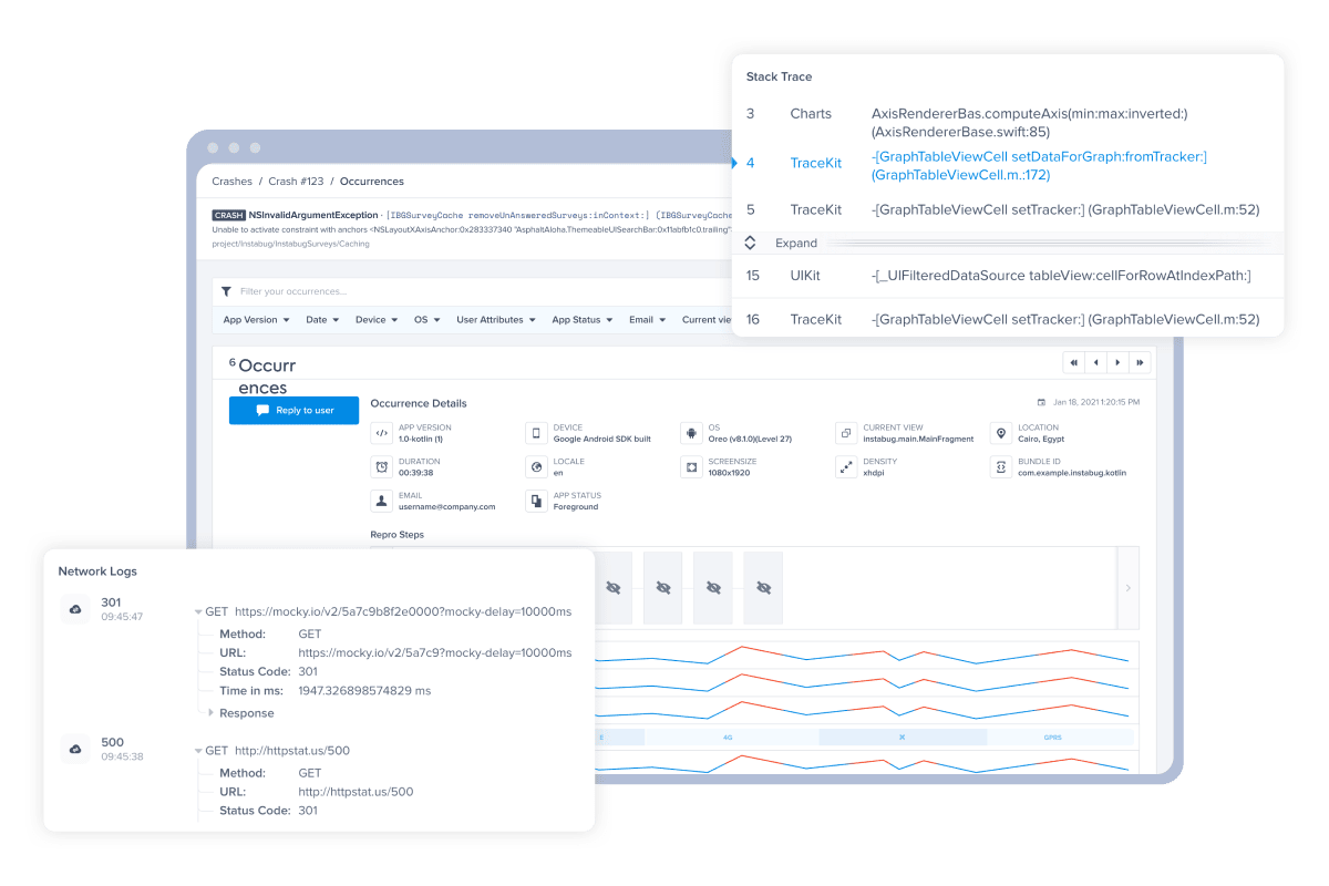 Instabug crash report