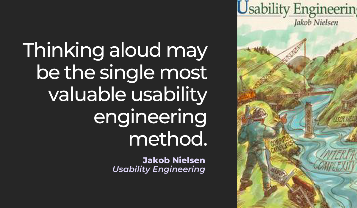 Jakob Nielsen quote on thinking out loud