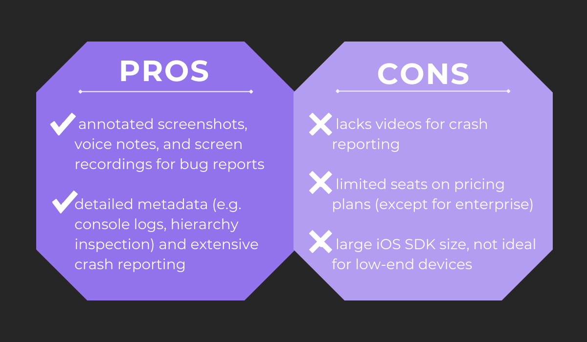 Pros and cons - bug tracking tools 7