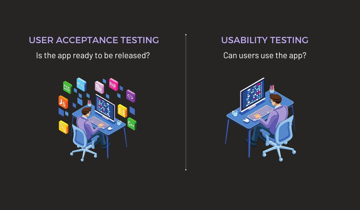 Usability testing vs. user acceptance testing