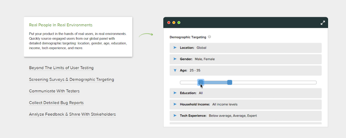 filtering potential beta testers BetaTesting