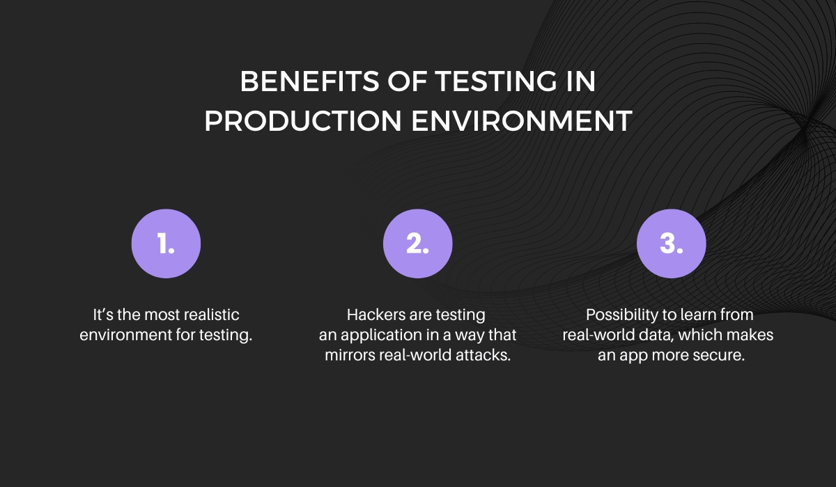 Benefits of testing in production environment