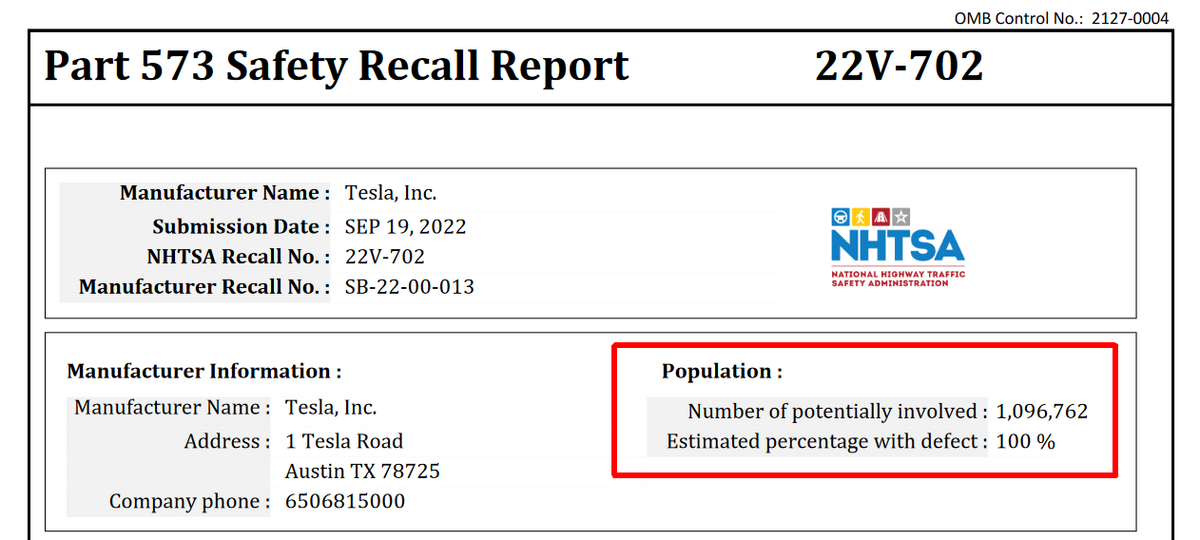 Tesla recall