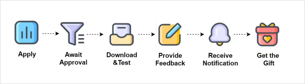 beta testing process infographic