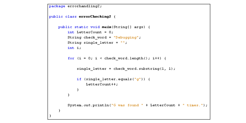 error checking