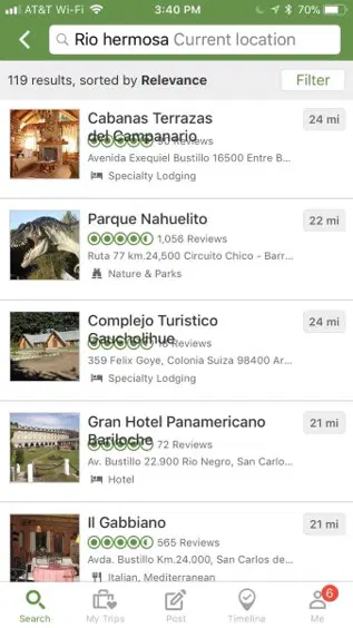  low severity and high priority bug on the TripAdvisor app