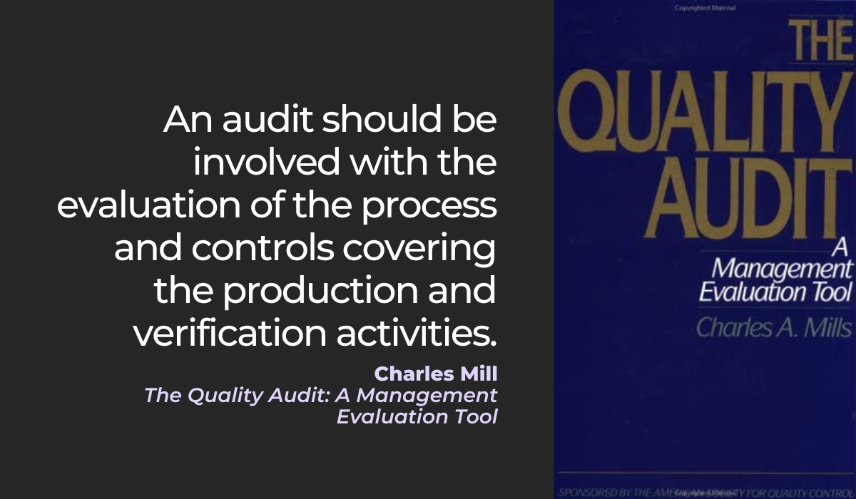 Audit quote by Charles Mill