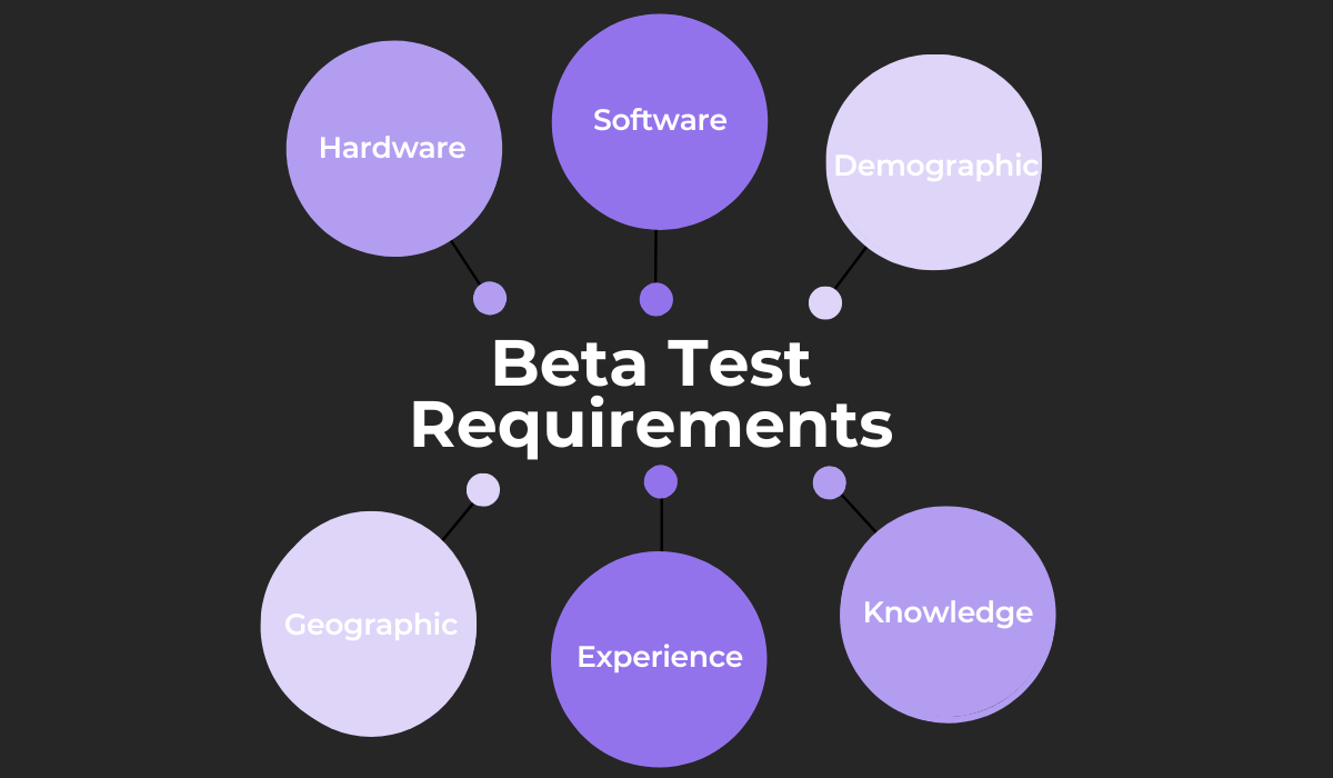 Beta test requirements infographic