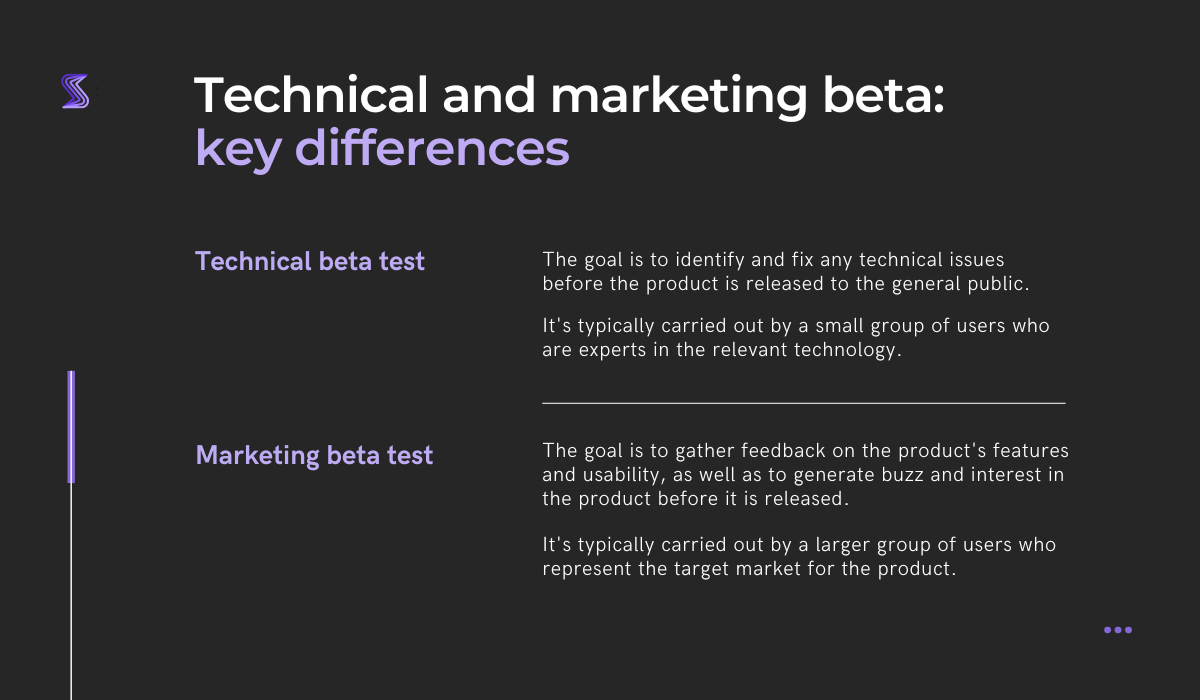 Technical and marketing beta: key differences 