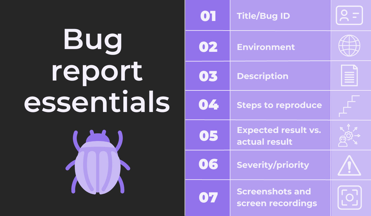 Bug report essentials