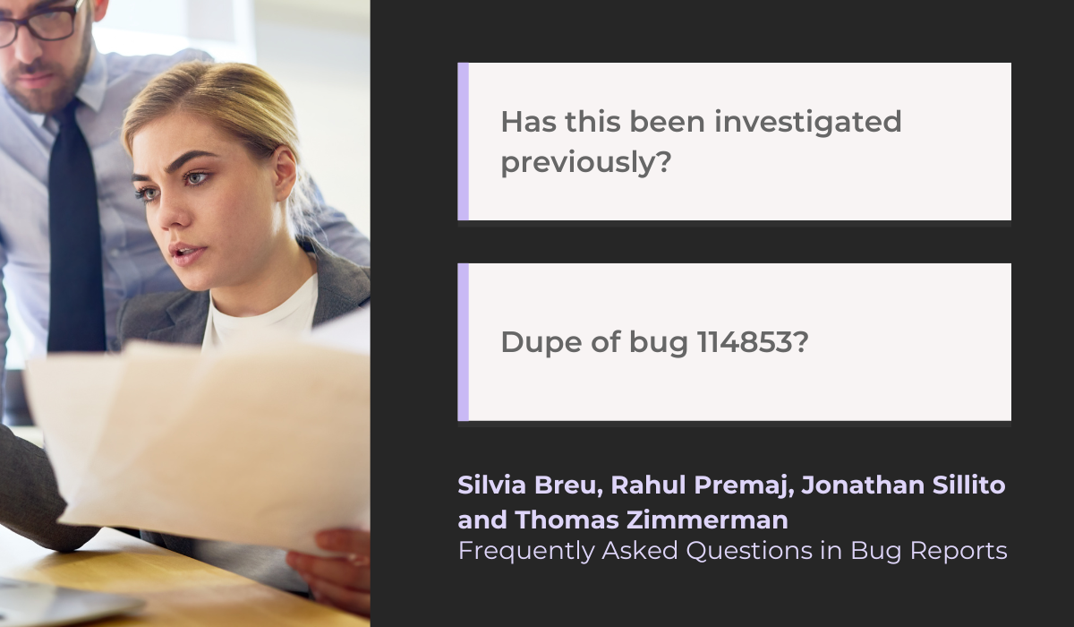 Frequently Asked Questions in Bug Reports