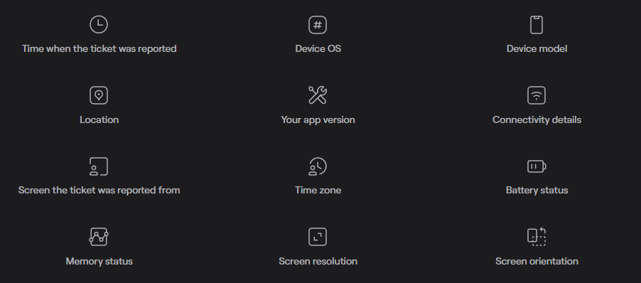 Some of the metrics that are automatically attached