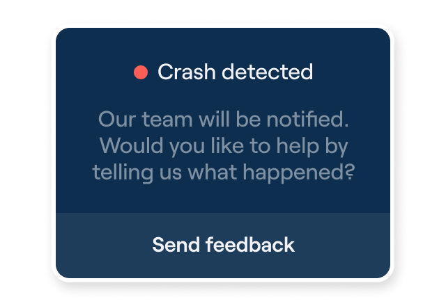 recieve user comments after a crash happens