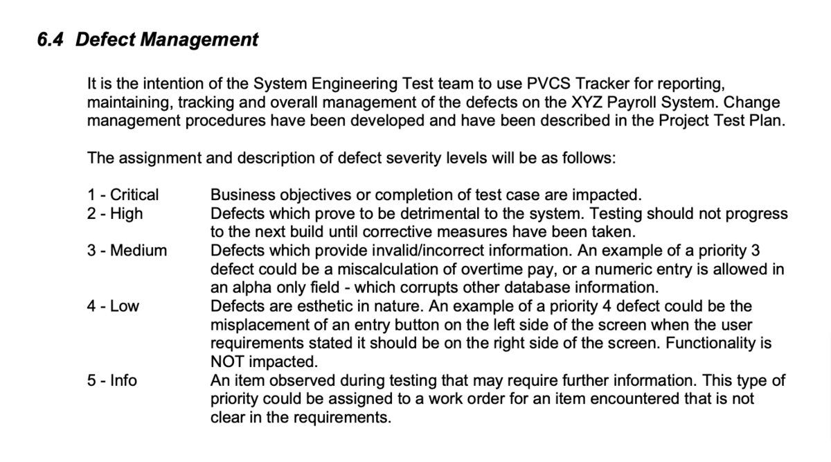 Defect management