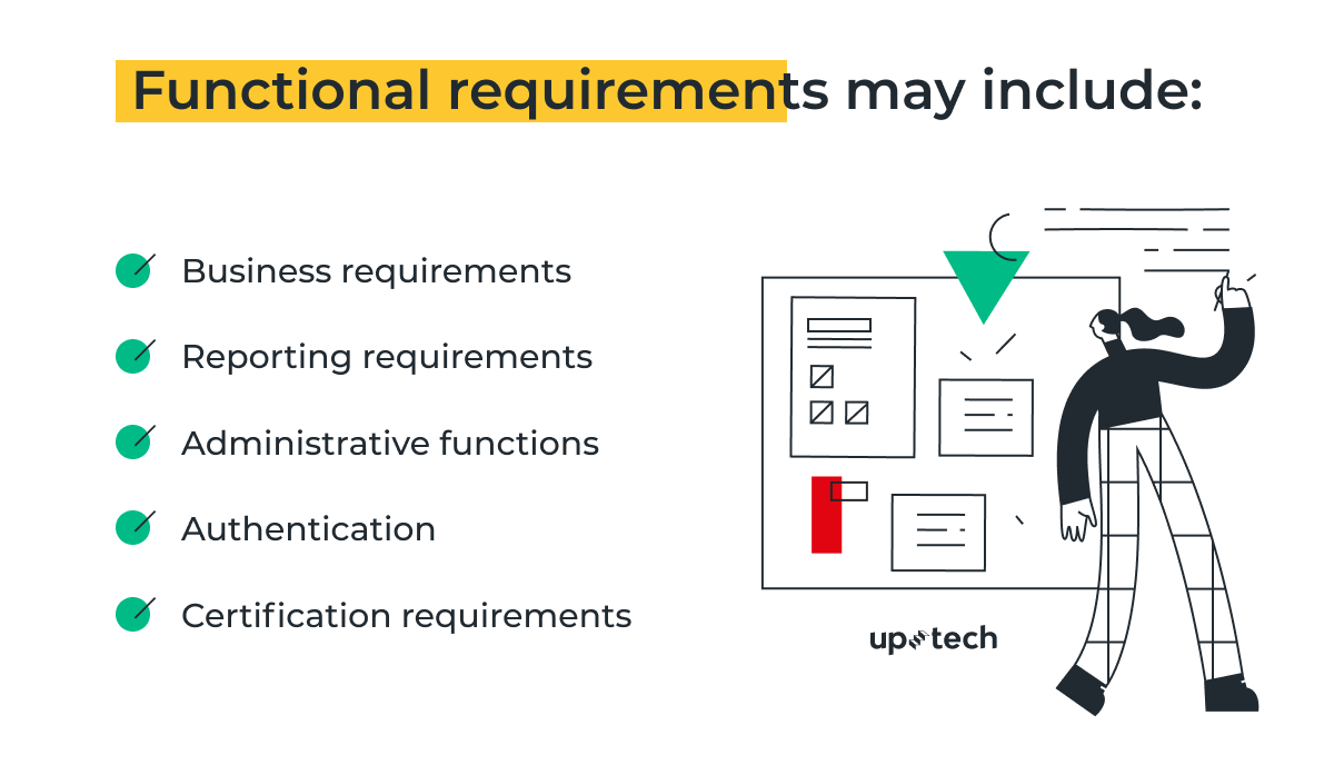 Functional requirements may include