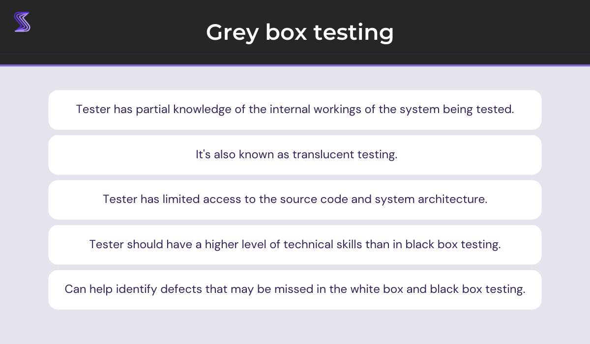 Grey box testing facts