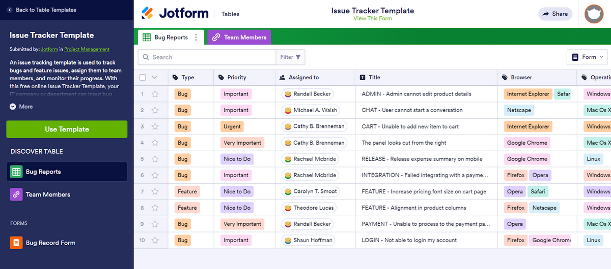 Jotform screenshot