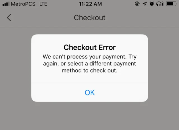 Ebay checkout error