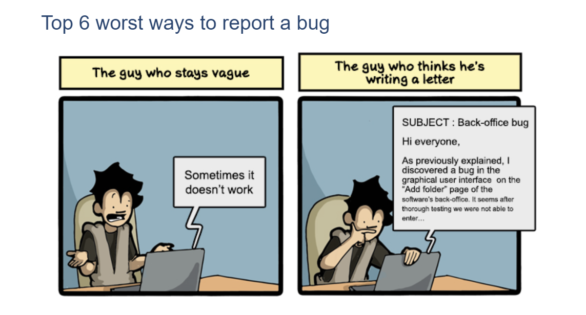 Poor bug reporting