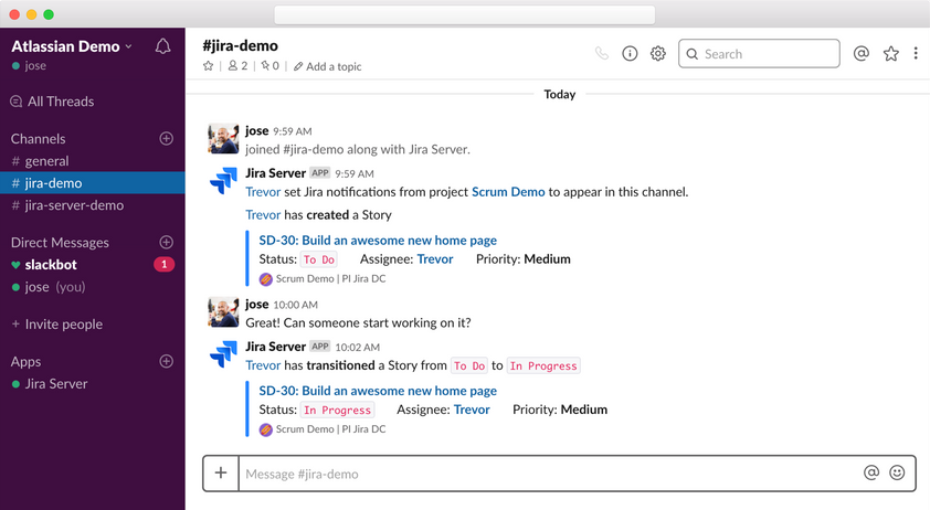 Slack screenshot