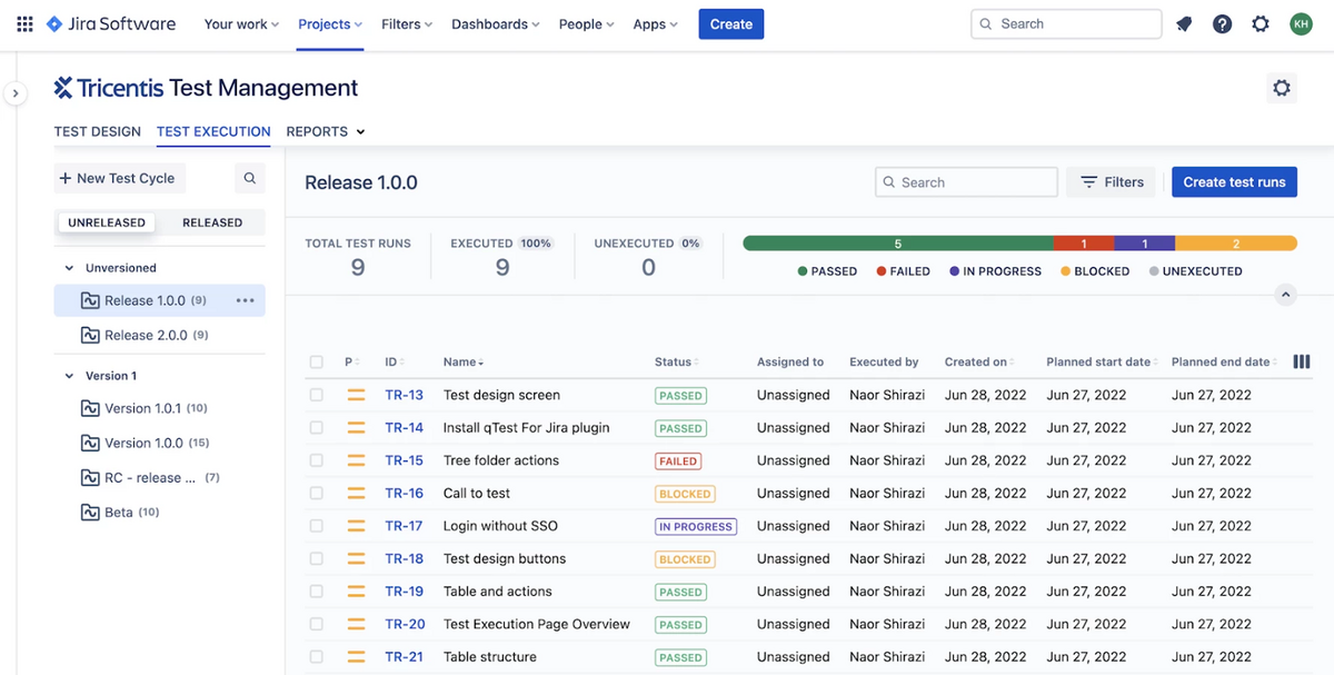 Tricentis Test Management