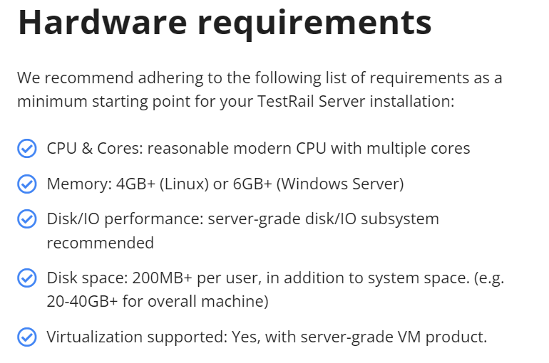 Hardware requirements