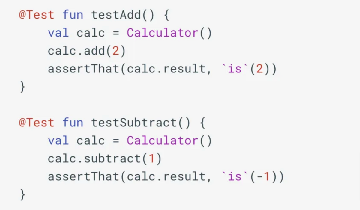 unit tests for a calculator class