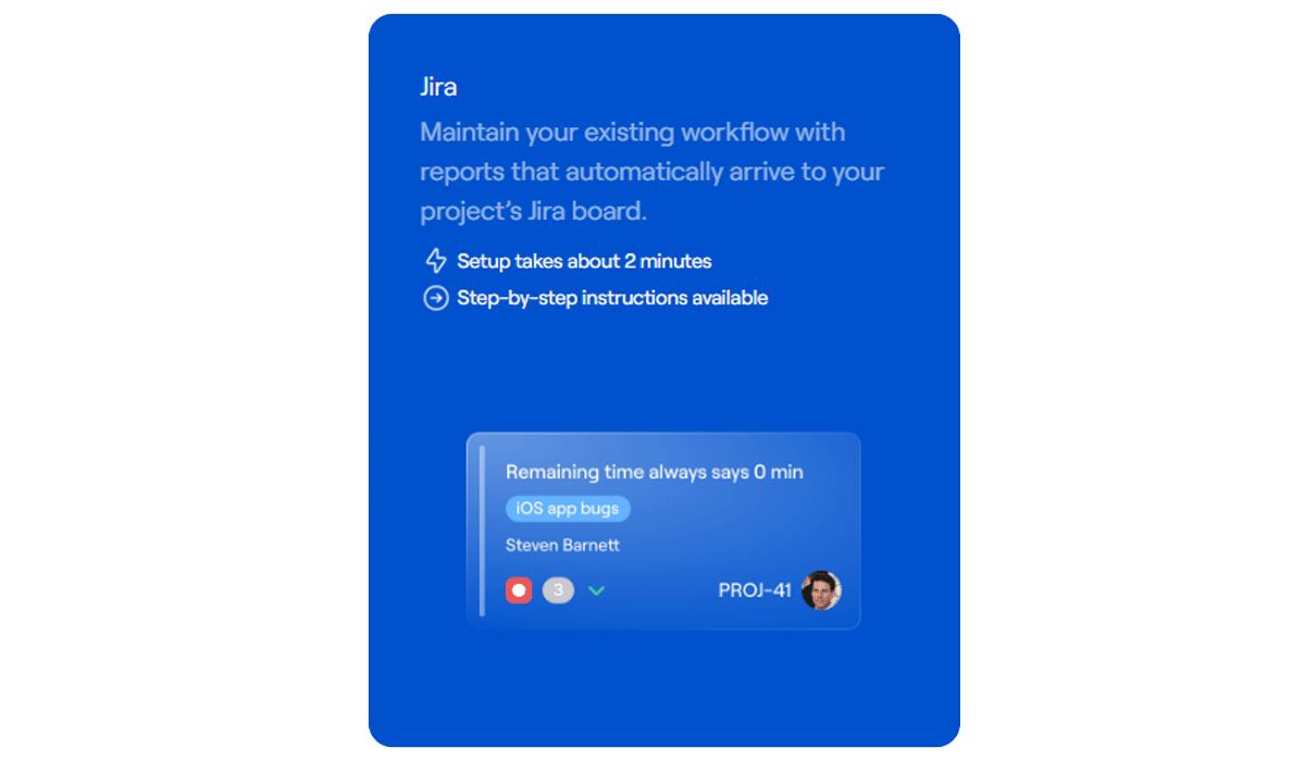 Jira bug and crash reporting