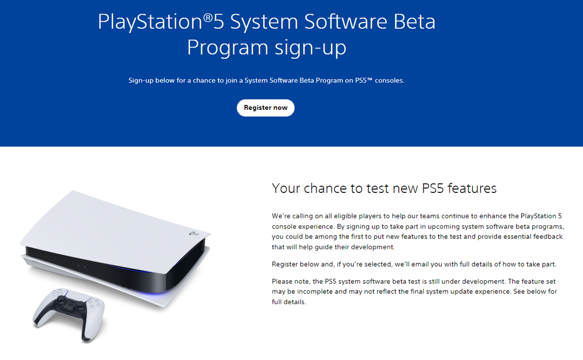 PlayStation 5 beta