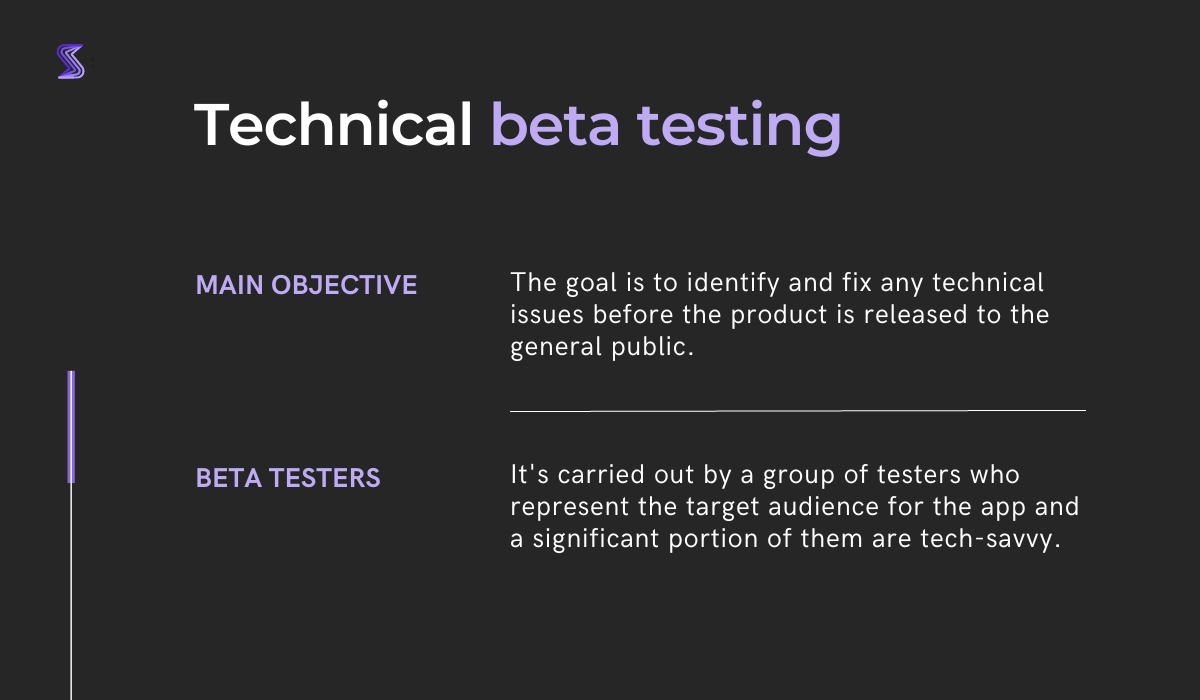 Technical beta testing