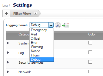 log tracking tool data filter