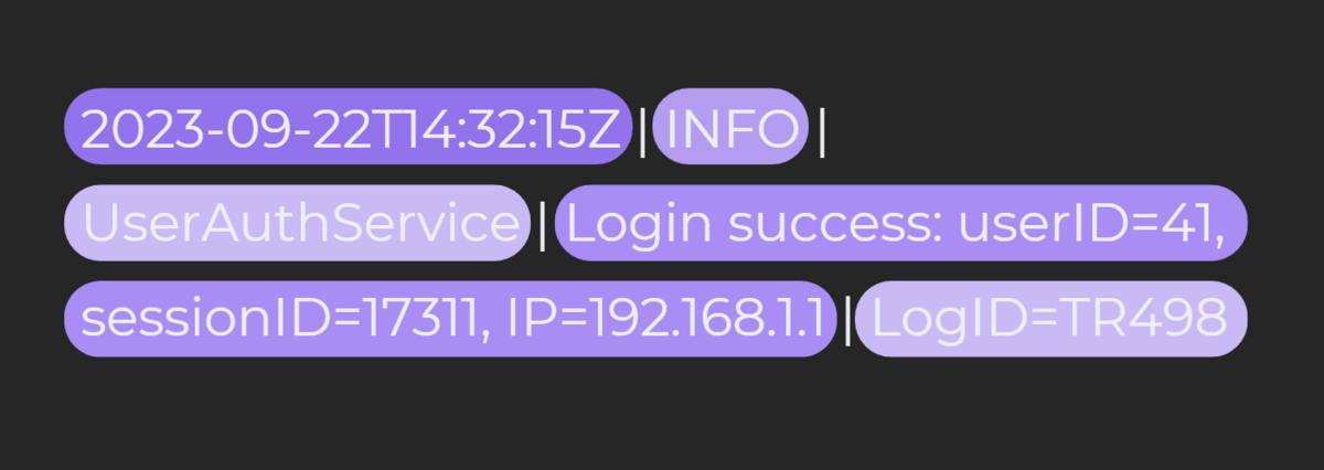 successful login app log example