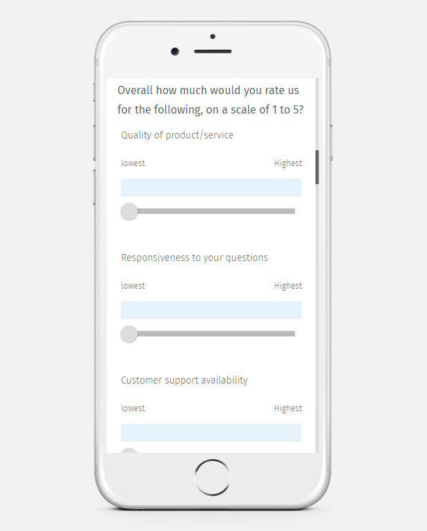 user satisfaction survey example screenshot