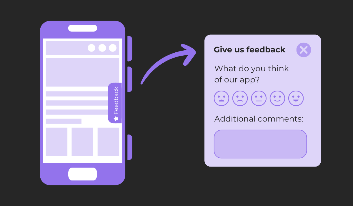 user feedback widget graphic