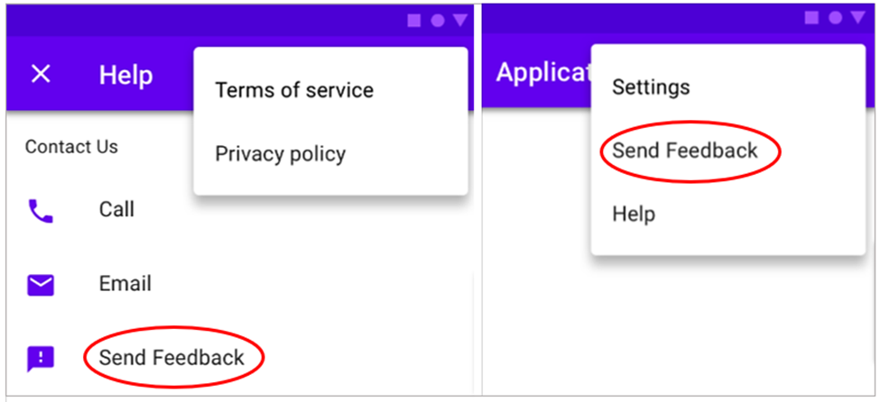 a screenshot of a help section within an app