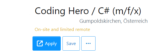 coding hero job ad screenshot